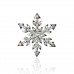 P935SNB Forever Silver Snowflake Pin With Swarovski Crystal 106441